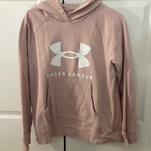 light pink under armor hoodie